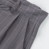 BONSIR  -  New American Style Business Striped Men Suit Pants Light Luxury Leisure Linen Straight Pants Urban Fashion High Quality Trousers