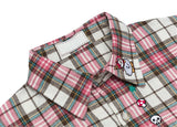 BONSIR  -  Summer Mens Plaid Short Sleeve Shirts Hip Hop Cartoon Embroidered Patch Blouses Harajuku Streetwear Casual Fashion Loose Shirts