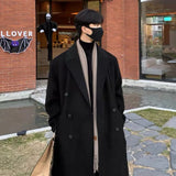 Bonsir Winter Men Black Thick Woolen Trench Coats Korean Style High Quality Male Casual Trenchcoat Men's Streetwear Windbreaker