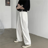 BONSIR  -  White Baggy Jeans Men Oversized Casual Wide Leg Jeans Men Streetwear Korean Loose Straight Jeans Mens Denim Trousers S-3XL