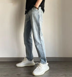 Bonsir Spring and Autumn New Fashion Everything Stretch Solid Color Jeans Men's Casual Comfort High-Quality Small Foot Pants G78