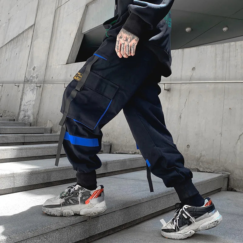 Bonsir Techwear Cargo Pants Men Harajuku Cargo Trousers Male Hip Hop  Loose Casual Streetwear Japanese Men Clothing Patchwork