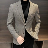 Bonsir Men's Suit Jackets Casual Spring Autumn Male Blazer Single Breasted Menswear Gentleman Clothes Original Luxury Designer Coat