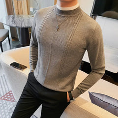 Bonsir Brand Clothing Trendy Spring Pullover Loose Thermal Thick Streetwear Men Winter Sweater Knitted Sweater Men Christmas Sweater