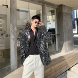 Bonsir Male Shiny Blazers 2024 Spring jacket men Stylish Sequin Decor Blazer For Men Suit Jackets Dazzling Stage Clothing
