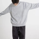 Bonsir Mens Sweater Casual Knitted Sweater Autumn Streetwear Warm Soft Comfortable Daily Versatile Long Sleeve Tops Men'S Clothing