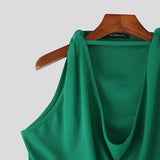 BONSIR  -  Men Tank Tops Summer V Neck Sleeveless Solid Color Men Clothing Sexy 2025 Fashion Party Casual Male Vests Tops S-5XL