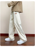 BONSIR  -  Autumn Streetwear Joggers Men Corduroy Pants High Street Drape Versatile Casual Straight Pants Suitable for Daily Travel
