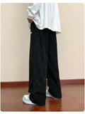 BONSIR  -  Autumn Streetwear Joggers Men Corduroy Pants High Street Drape Versatile Casual Straight Pants Suitable for Daily Travel