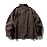 BONSIR  -  Vintage Large Pockets Cargo Jackets Mens Streetwear Punk Y2k Casual Coats Harajuku Loose Hip Hop Japan Style Jackets Male