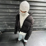 Bonsir Spring Fall Personalized Y2k Street Hip Hop Sweater Fashion Zipper Hood Cardigan Men's Long Sleeve Jacket Neutral Knitted Coat