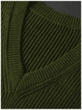 BONSIR  -  New Popular Preppy Style Men Sweater Vest Casual Knitted Streetwear Solid Color V Neck Waistcoat Leisure High Quality Knitwear