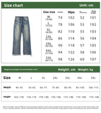 BONSIR  -  Men's Jeans American Style High Waist Wide Leg Loose Slimming Draping Scythe Pants Straight Denim Pants Black Jeans Men Clothing