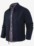 BONSIR  -  European and American Popular Fashionable Comfortable Multi Pocket Jacket for Men's Casual Pure Cotton Lapel Windproof Jacket