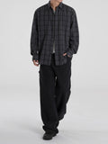 Bonsir Casual Plaid Print Shirt Men's Wear 2024 Autumn Loose Turn Down Collar Top Korean Style Version Trendy Long Sleeved Shirt