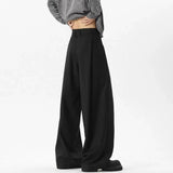 BONSIR  -  Mens Trousers Thin Drape Plain Casual Pants Spring Summer Daily Simple Youth All-Match Straight Pants Men'S Clothing 2025 New