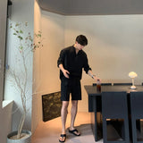 BONSIR  -  Oversized Korean-style Shirt Hanging Sense Shirt. Youth Long-sleeved Shirt Casual Travel Daily Street Fashion Men Loose-fitting