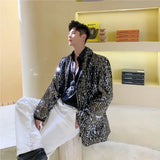 Bonsir Male Shiny Blazers 2024 Spring jacket men Stylish Sequin Decor Blazer For Men Suit Jackets Dazzling Stage Clothing