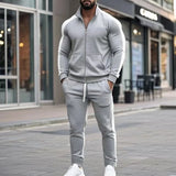 BONSIR  -  Casual Tracksuits Mens Autumn Fashion Side Striped Jackets And Pants Two Piece Sets For Men Sports Fitness Sweatsuits Streetwear