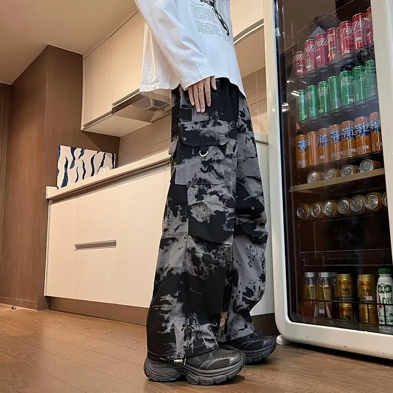 Bonsir New Autumn Mens Streetwear Hip Hop Joggers Cargo Pants Multi Pockets Elastic Waist Harem Trousers Male Harajuku Casual Sweatpant