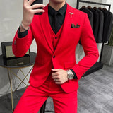 Bonsir Brand New Royal Blue Casual Mens Suit Costume Wedding Suits For Men Slim Fit Groom Suits Wedding Tuxedos Blazer+Pants +Vest