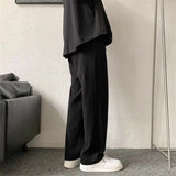BONSIR  -  Black Suit Pants Men Fashion Society Mens Dress Pants Korean Loose Brown Straight Casual Pants Mens Office Formal Trousers S-3XL