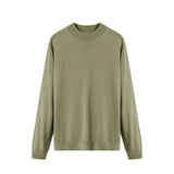 BONSIR  -  Men's New Style 100% Fine-spun Wool Sweater in Pure Color for Autumn and Winter, Fashionable Business Knitted Base Layer Sweater