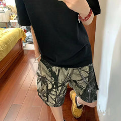 Bonsir Mens Shorts Workwear Camouflage Pocket Shorts Breathable Daily Casual Personality Versatile Shorts Men'S Clothing Summer New