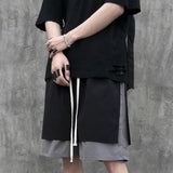 BONSIR  -  Summer New Men's Patchwork Shorts Korean Retro Fashion Casual Trend Street Hip-Hop Simple Breathable Oversize Men's Bottoms