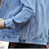 BONSIR  -  Spring and Autumn Men's Spliced Turn-down Colla Button Pocket Fashion Solid Color Loose Comfortable Long Sleeve Jackets