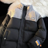BONSIR  -  New Winter Jacket Men's Corduroy Stitching Thickened Warm Parka Japanese Style Street Cold-proof Padded Coat Ski