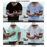 BONSIR  -  New High Quality T Shirt Casual Daily Fashion Holiday Loose Men O Neck Short Sleeve Slight Stretch Solid