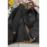 BONSIR  -  Men's Casual Jacket Autumn Winter, Lightweight Warm Windbreaker, Stand Collar Zipper Coat, Outdoor Streetwear, Plus Size