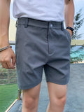 Bonsir High Quality Summer Suit Shorts Men Clothing Simple All Match Casual Straight Short Pant Homme streetwear 3XL Hot Sale