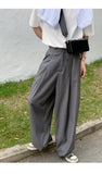 BONSIR  -  Oversized Black Suit Pants Men Fashion Social Mens Dress Pants Korean Loose Wide Leg Pants Mens Office Formal Trousers M-3XL