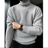 BONSIR  -  turtleneck sweater for men in autumn and winter new Korean casual solid color pullover versatile simple outer wear sweater