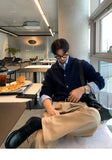 BONSIR  -  New Autumn Winter Loose Casual Versatile Knitwear Korean Trend Dongda Gate Sweater Turn-down Collar Open Cardigan