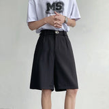 BONSIR   -  Summer Suit Shorts Men Fashion Social Mens Dress Shorts Korean Business Casual Black Shorts Mens Office Formal Shorts M-2XL
