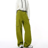 Bonsir Spring Washed High Street Men's Jeans Multiple Pockets Cargo Trousers Straight Wide Leg Male Denim Pants