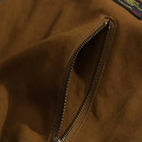 BONSIR  -  Autumn Vintage New Fashion American Men's Turn-down Collar Long Sleeve Zipper Casual Trendy Cargo Coats Male Streetwear