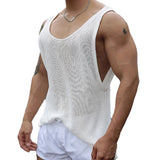 BONSIR  -  Tank Top Vest Daily Mens Sleeveless Sports Streetwear Summer Athletic Breathable Fitness Knitted Comfy Fashion