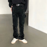 Bonsir Y2K Streetwear Kanye Patchwork Baggy Stacked Jeans Pants Men Clothes Straight Hip Hop Denim Trousers Pantaloni Uomo