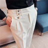 BONSIR  -  Men's Summer Trousers Men's Business Formal Pants Slimming and Mature Style Casual Suit Pants
