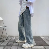 Bonsir Workwear Jeans Men's Loose Straight Leg Pants Men's Casual Pants High Street Fashion Brand