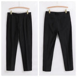 BONSIR  -  8 Colors Summer Men's Baggy Straight Casual Pants Fashion Business Formal Classic Draped Suit Trousers High Quality Male Clothes