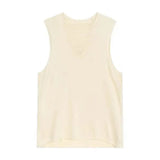 Bonsir Mens Vest Ripped Daily Casual Tank Top Spring And Summer Street Wear Fashion Youth Campus Sleeveless Top Men'S Clothing