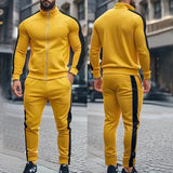 BONSIR  -  Casual Tracksuits Mens Autumn Fashion Side Striped Jackets And Pants Two Piece Sets For Men Sports Fitness Sweatsuits Streetwear