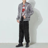 Bonsir Mens Jacket Stage Performance Sequin Jacket Streetwear Fashion Nightclub Youth Campus Long Sleeve Top Men'S Clothing 2025 New