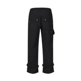 Bonsir Streetwear Washed Vintage Solid Baggy Joggers Sweatpants Mens and Womens Straight Pocket Loose Casual Drawstring Trousers