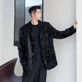 Bonsir Male Shiny Blazers 2024 Spring jacket men Stylish Sequin Decor Blazer For Men Suit Jackets Dazzling Stage Clothing